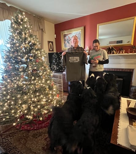 Customer photo review of Bernese Mountain Dog T-Shirt
