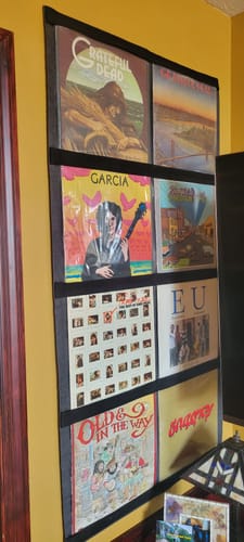 Customer photo review of 12" Vinyl Record Display Frame - LP Wall Storage