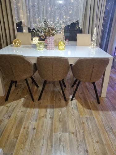 Customer photo review of Brione Draaibare Eetkamerstoel - Taupe