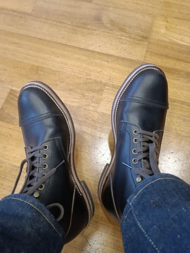 Customer photo review of CapToe Service Boot -luosjiet®boots - Black Waxed Flesh