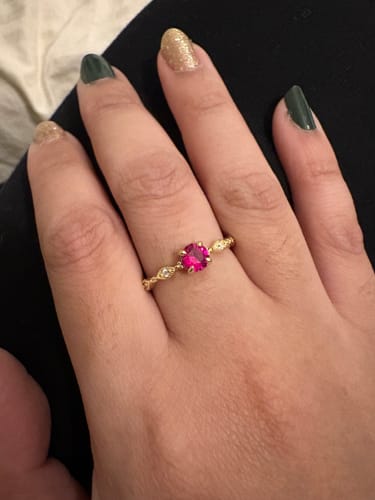 Customer photo review of Lamia Moissanite Ring