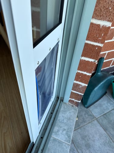Customer photo review of Patio Pet Door Insert