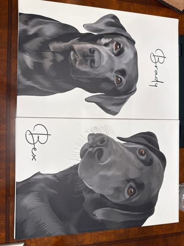 Customer photo review of Pet Art Canvas Wrap