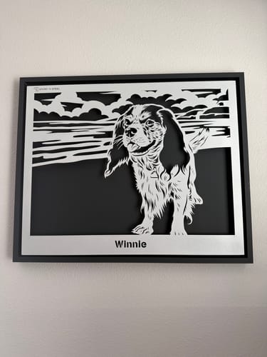 Customer photo review of Custom Pet Metal Portrait