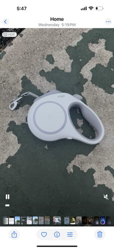 Customer photo review of FIDA LED Lighted Retractable Dog Leash