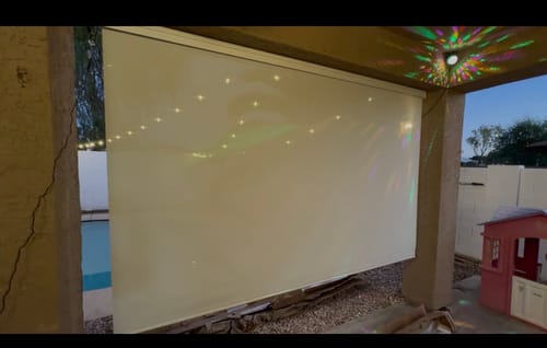 Customer photo review of SmartWings Motorized Outdoor Shades 1%/3%/5% Openness