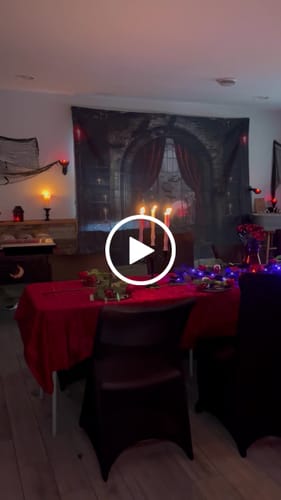 Customer video review of Replay-able Vampire Ball Murder Mystery Dinner Party Game for Up to 20 Adults - Host A Halloween Dinner Party Game Night - Vampire Theme – Dracula Themed Dinner Party Game V2