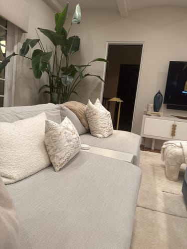 Customer photo review of Mixed Metal Pillow Cover