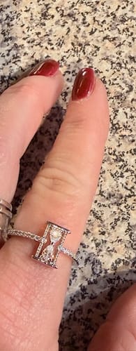Customer photo review of For Mother & Daughter Hourglass Double Birthstone Ring