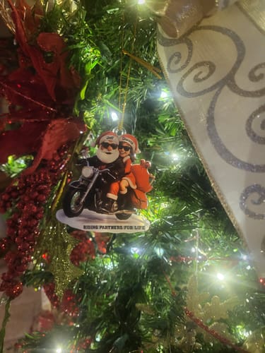 Customer photo review of Personalized Acrylic Motorcycle Couple Ornament - Christmas Tree Decorations Perfect For Motorcycle Rider