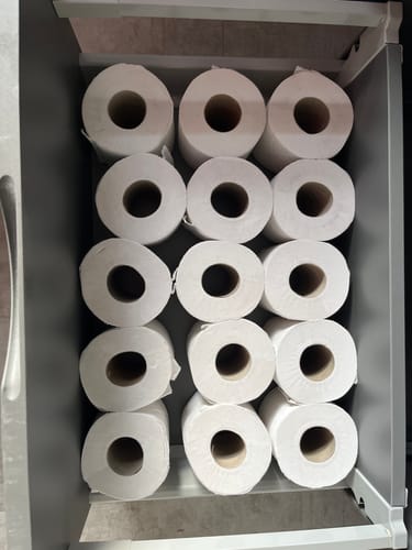 Customer photo review of UK-Made Recycled Toilet Paper – Seriously Sustainable & Plastic-Free