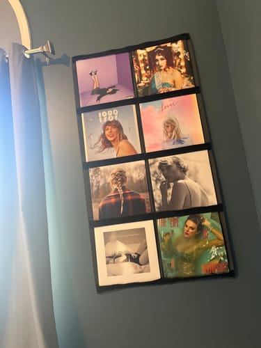 Customer photo review of 12" Vinyl Record Display Frame - LP Wall Storage