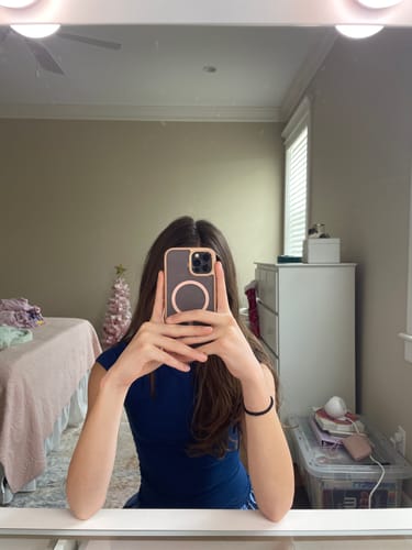 Customer photo review of Bamboo Faye top (royal navy)