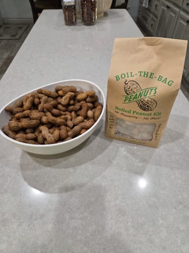 Customer photo review of Boil-The-Bag Boiled Peanuts (2 Bags)