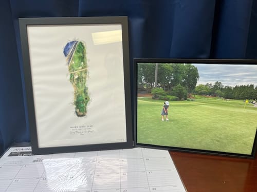Customer photo review of National Golf Links of America Golf Gift - Print of Hole 3 “Alps”