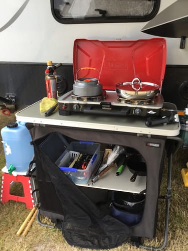 Customer photo review of Compact Hard-Anodised Aluminum Kettle for Camping