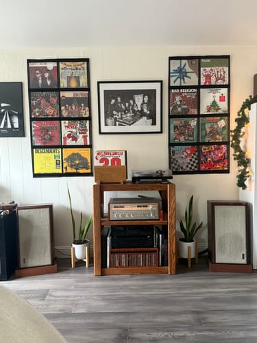 Customer photo review of 12" Vinyl Record Display Frame - LP Wall Storage
