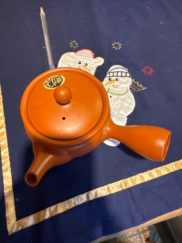Customer photo review of Red Japanese Clay Teapot