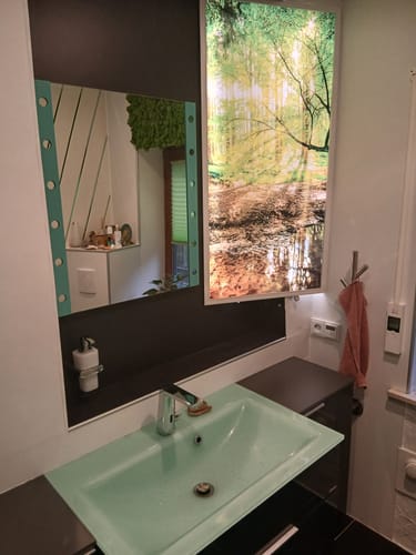 Customer photo review of Wechselmotiv | Wald mit Sonnenstrahlen | Hochformat