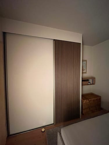 Customer photo review of Akustikpaneele Mokka | 240 cm x 60 cm | Dreiseitig Echtholzfurnier