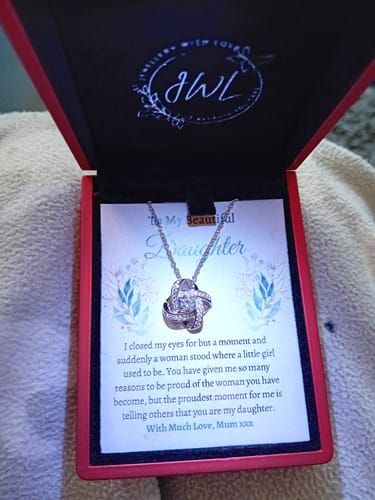 Customer photo review of My Beautiful Daughter Necklace - Proud Mum