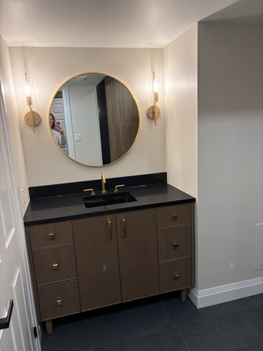 Customer photo review of Malibu 48" Almond Coast Bathroom Vanity