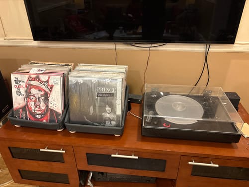 Customer photo review of Record Roots Tabletop Storage System