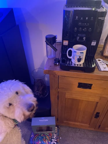 Customer photo review of Man & Dogs - Life is better with a dog - Personalised Dog Mug