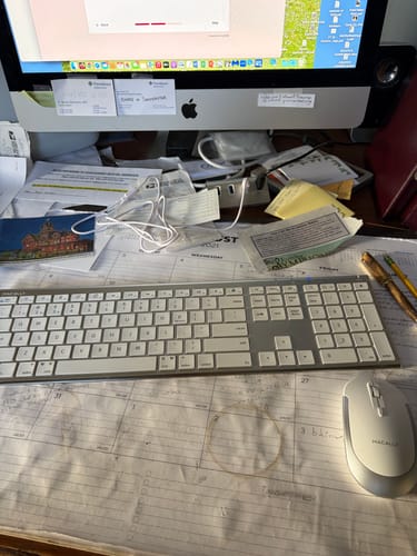 Customer photo review of Ultra-thin Keyboard and Mouse for Mac (Aluminum)