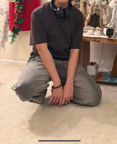 Customer photo review of INFLATION Washed Barrel Baggy Jeans