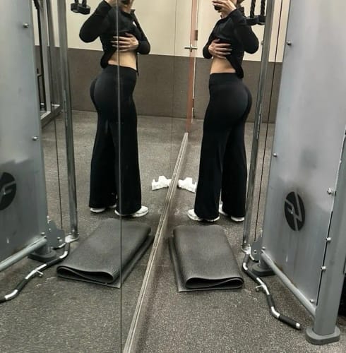Customer photo review of CurveSculpt High-Waisted Flare