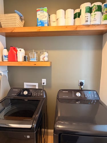 Customer photo review of Modern 3" Thick Floating Shelves