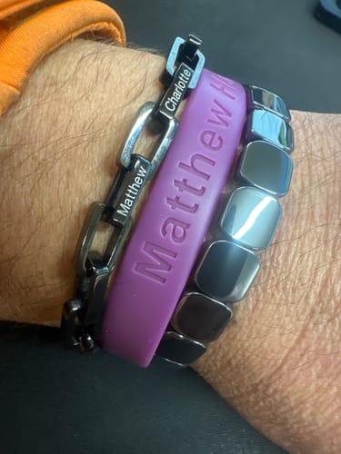 Customer photo review of Men’s Personalised Legacy Bracelet