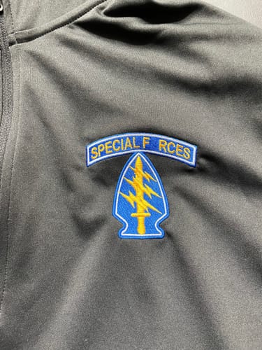 Customer photo review of U.S. Army Special Forces Embroidered Adidas® Quarter Zip Pullover