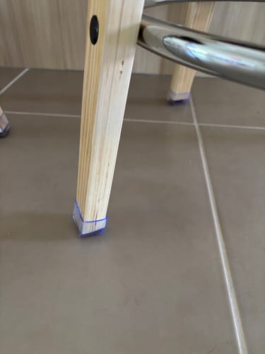 Customer photo review of Rectangular Felt Silicone Chair Leg Protectors | Extra-Durable Chair Floor Protectors