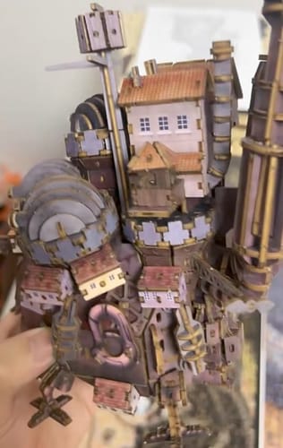 Customer photo review of Howl's Moving Castle 3D Wooden Puzzle