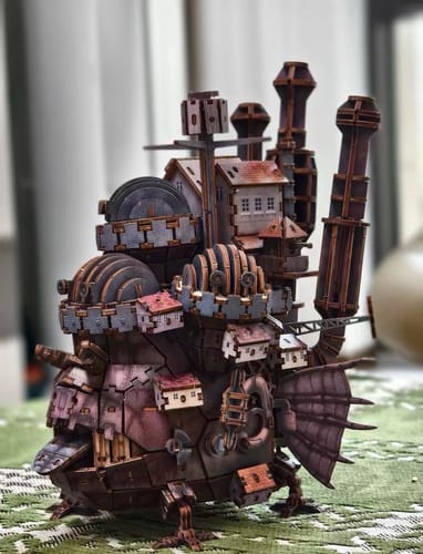 Customer photo review of Howl's Moving Castle 3D Wooden Puzzle