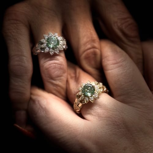 Danette J. review of Blooming Angel round floral moissanite engagement ring image 1 out of 1