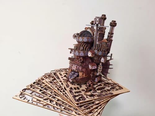 Customer photo review of Howl's Moving Castle 3D Wooden Puzzle