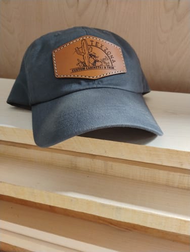 Customer photo review of Premium Custom Leather Patch Hats (Wholesale)