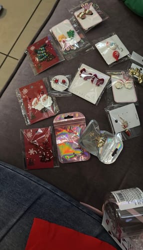 Customer photo review of Aretes clip renos con bufanda