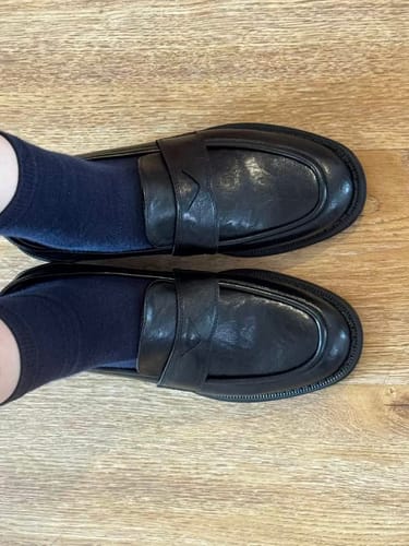 Customer photo review of Real Leather Classic British Style Loafers