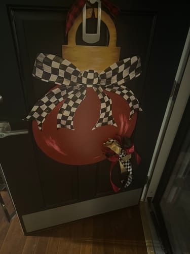 Customer photo review of Fancy Bow - CHECKERED - Ornament Door Hanger (UV Printed)