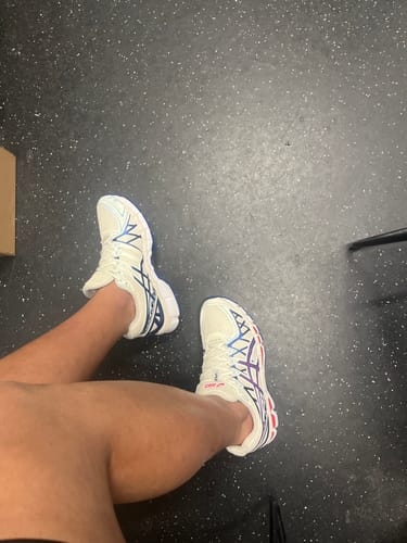 Customer photo review of Men's Asics Gel-Kayano 20 'Cream/Deep Marine'