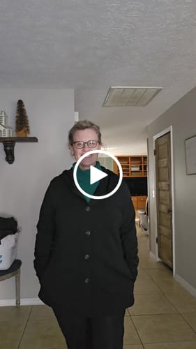 Customer video review of Edna Hooded Cardigan - Black