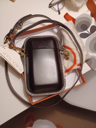 Customer photo review of Juniper Phone Bag - Dark Brown