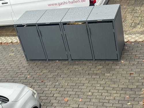 Customer photo review of Moderne Mülltonnenbox MB3 | Anthrazit (RAL7016) | stabil & pulverbeschichtet | 2er-Box