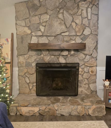 Customer photo review of Rustic Mantels