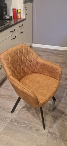 Customer photo review of Brione Draaibare Eetkamerstoel - Cognac