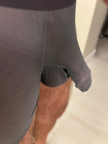 Customer photo review of 2 Pack Men's Ice Silk Separated Pouch Breathable Stretch Fit Trunks